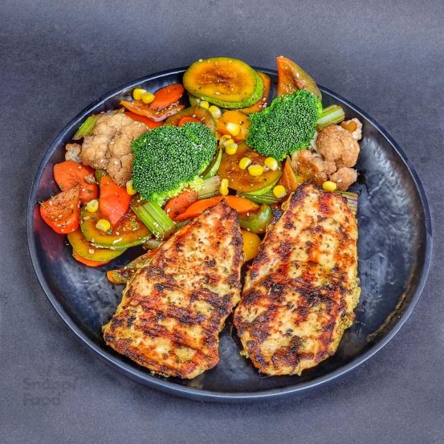 استیک سینه مرغ رژیمی